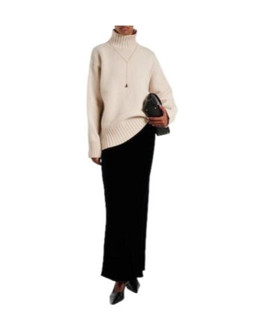 Rohe White Velvet Maxi Skirt