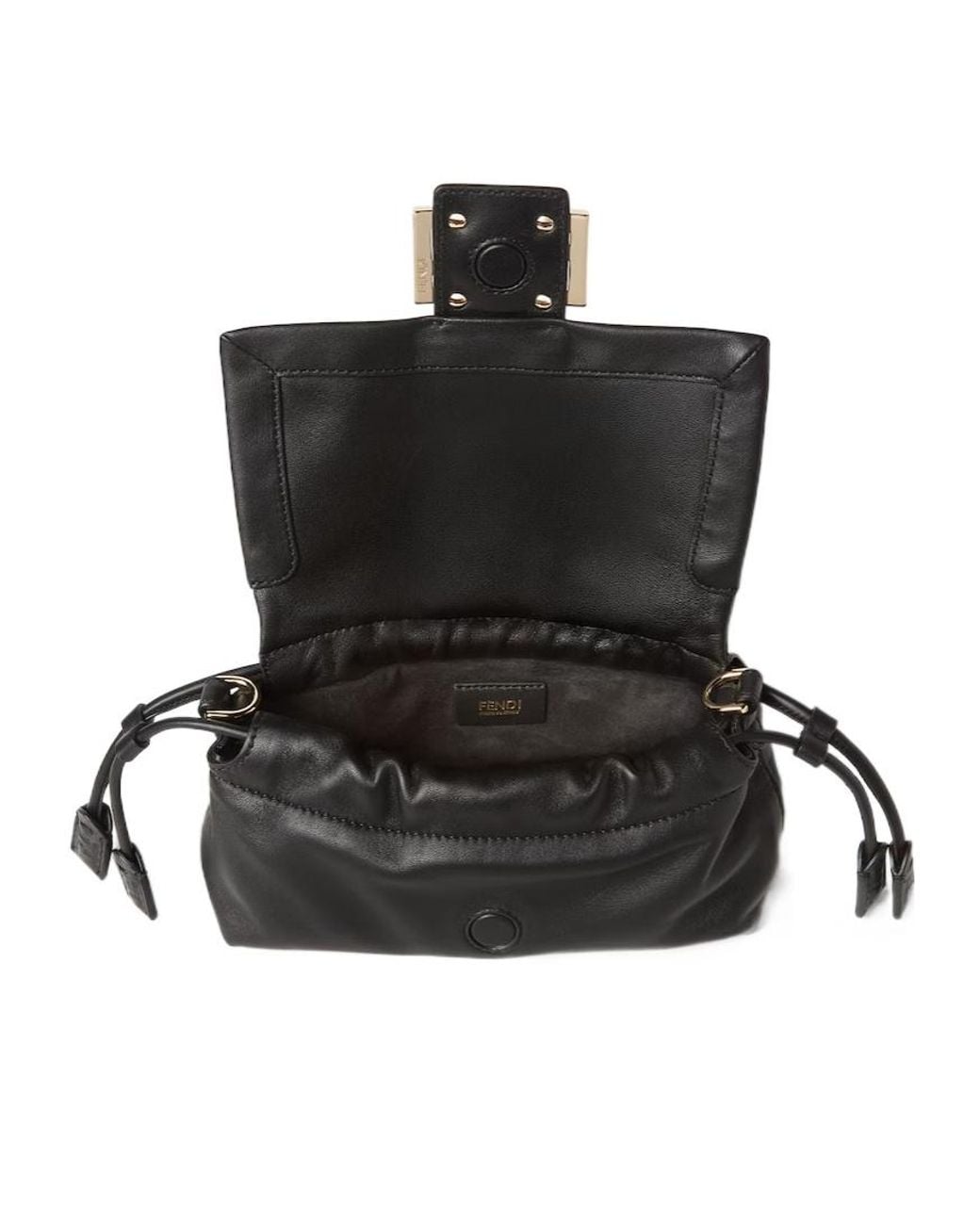 Fendi Black Baguette Soft Small Tote Bag