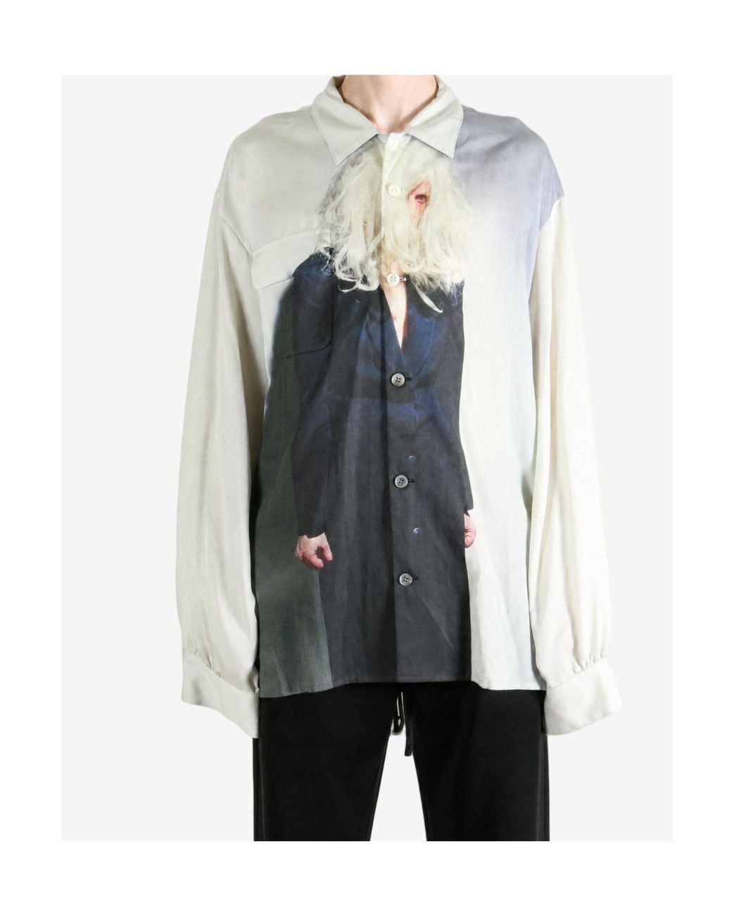 Undercover White Long-Sleeved Shirt for men