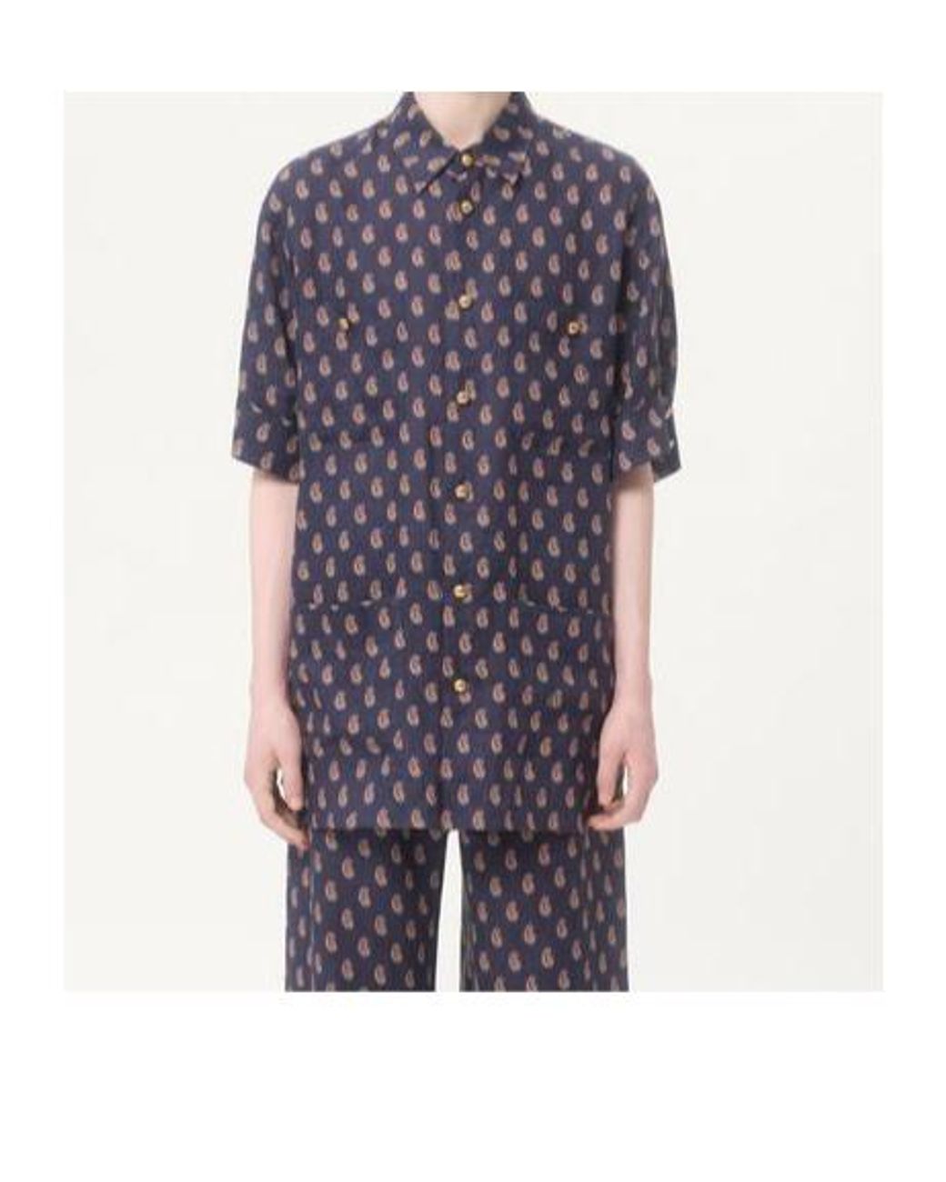 Valentino Blue Lightweight Linen Shirt With Voyage Imaginaire Print for men