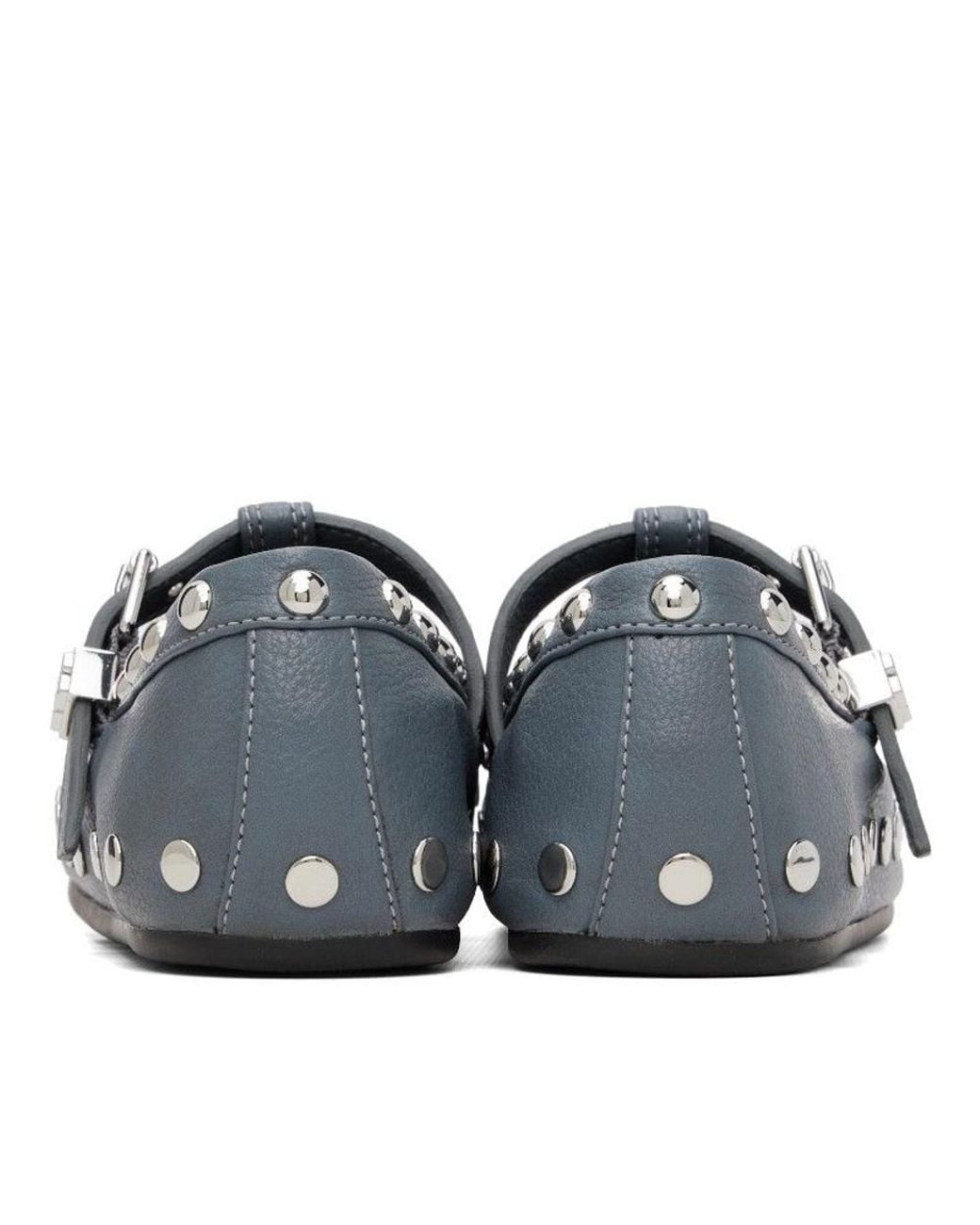 Ganni Blue Round-Toe Flats