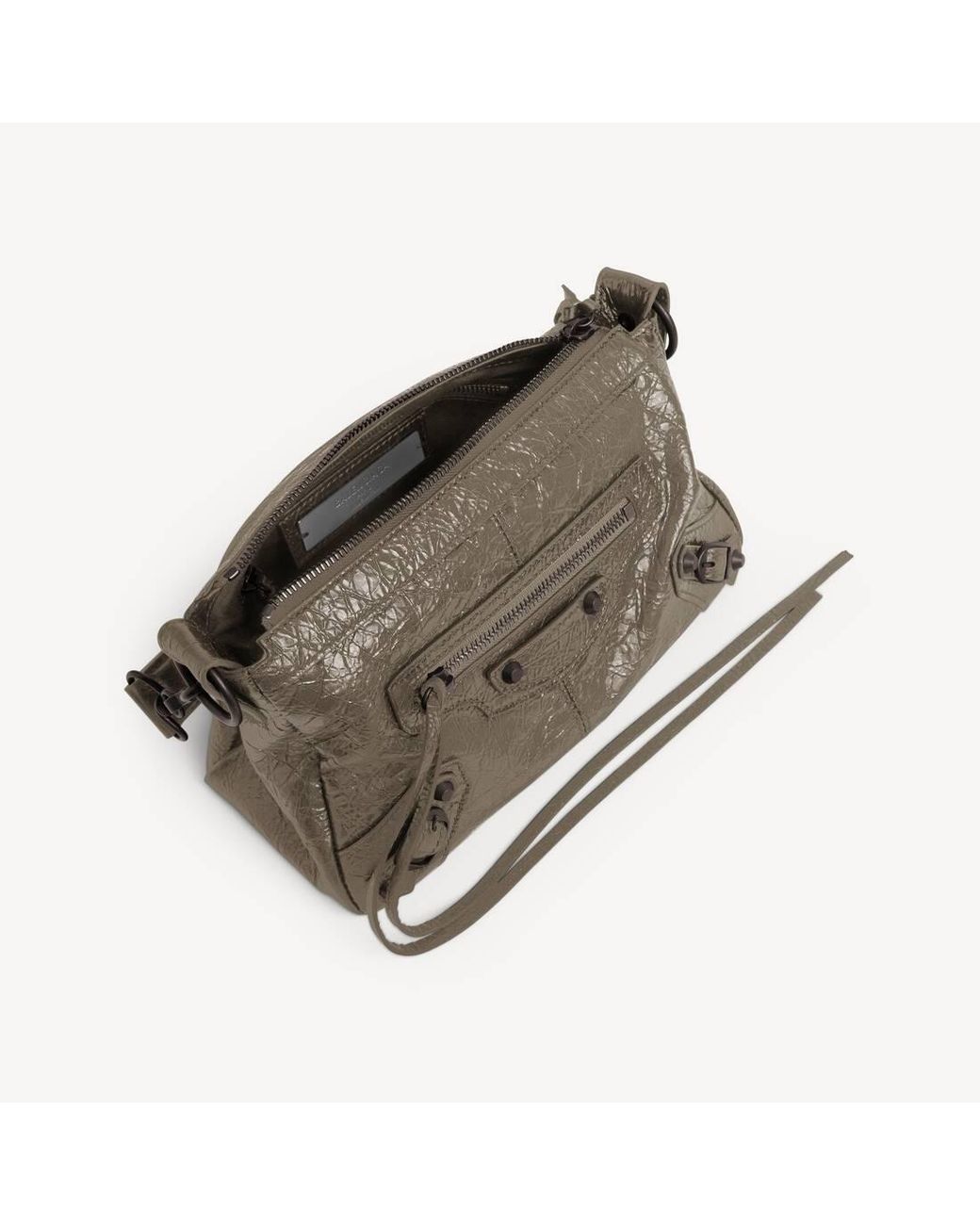 Balenciaga Gray Le City Moto Mini Shoulder Bag