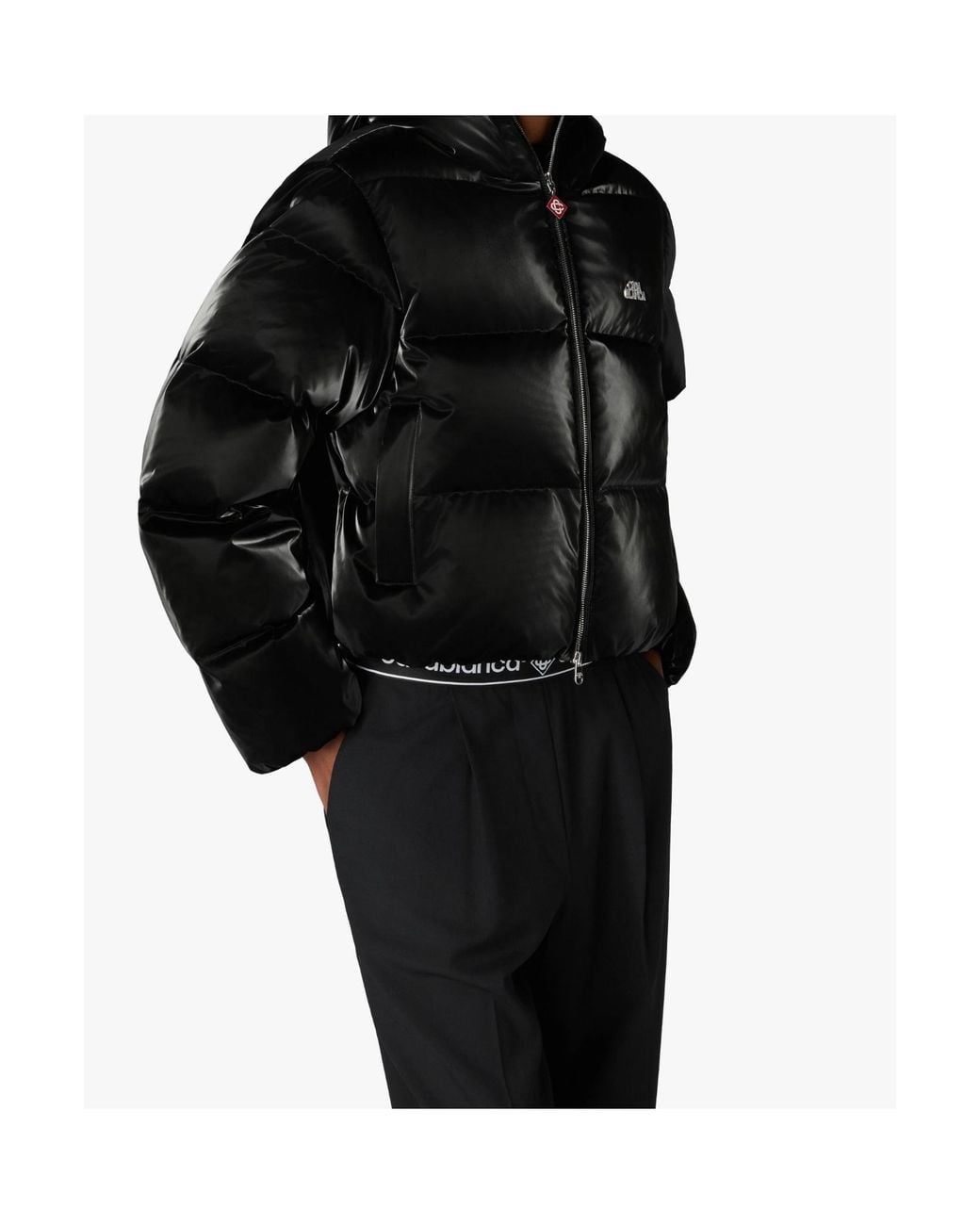 Casablanca Black Painted Short Down Jacket