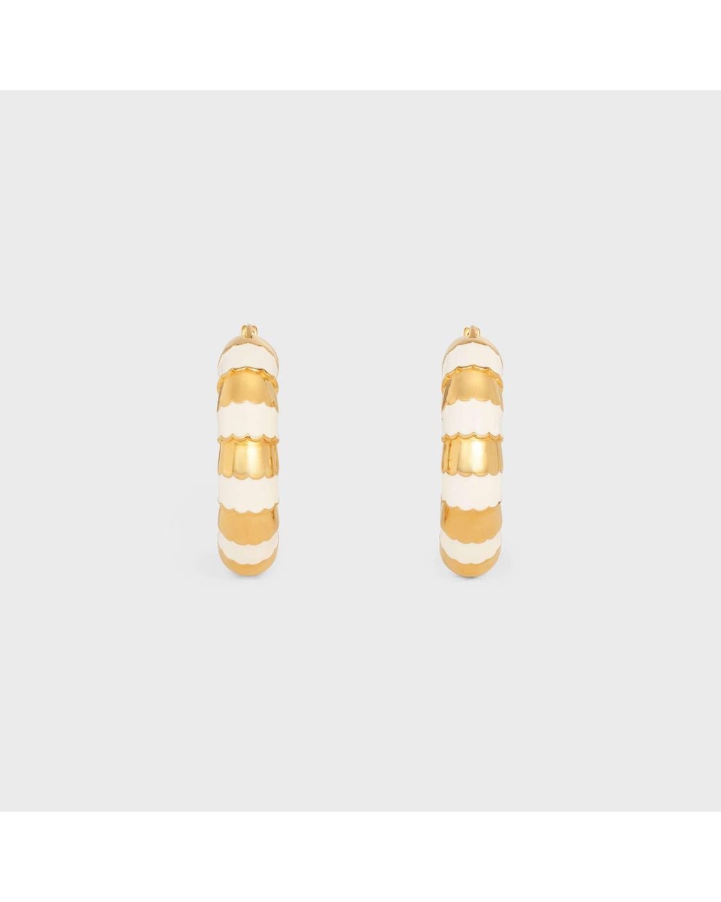 Céline Metallic Frosted Hoops