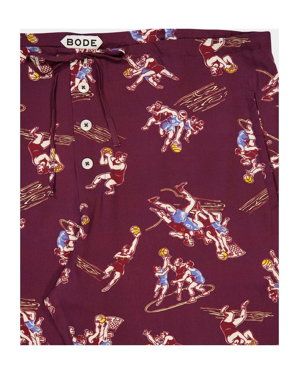 Bode Red Printed Pajama Pants for men