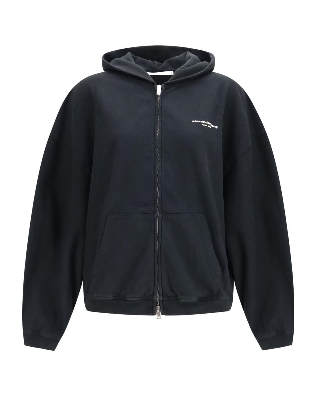 Alexander Wang Blue Oversized Zip-Up Hoodie