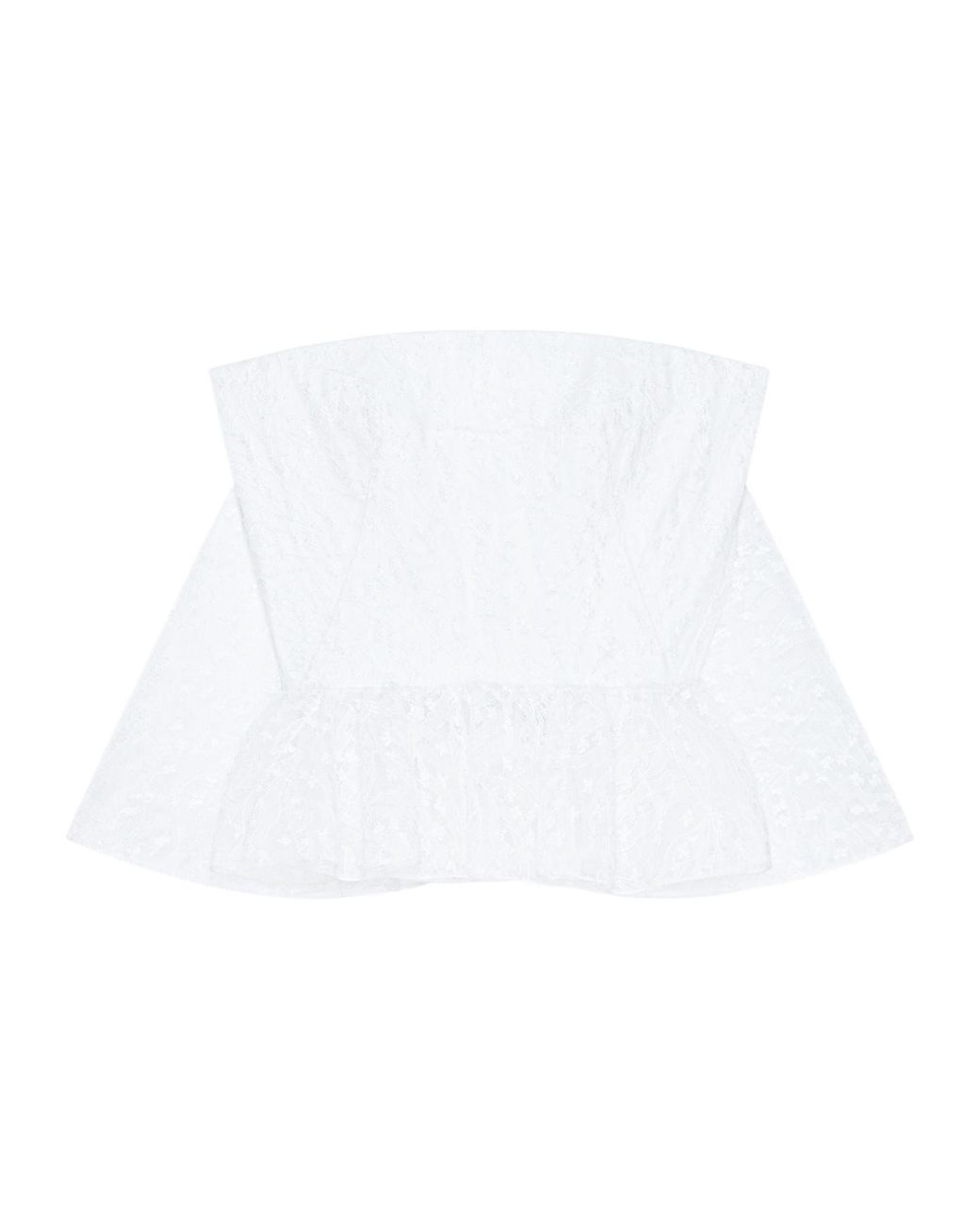 Givenchy White Bustier Cape Back Top