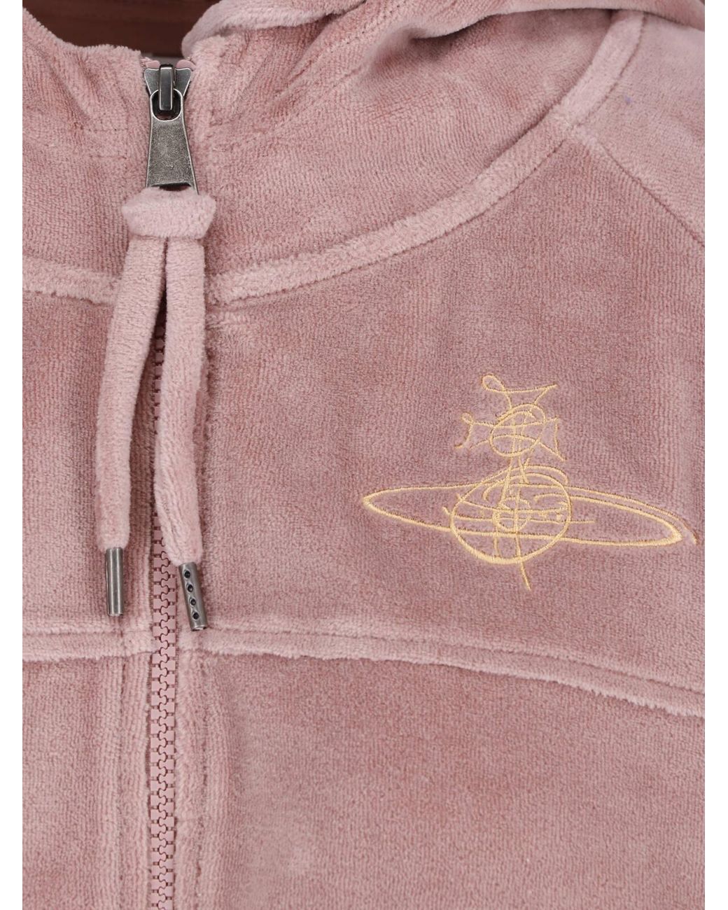 Vivienne Westwood Pink Drawstring Zipped Hoodie