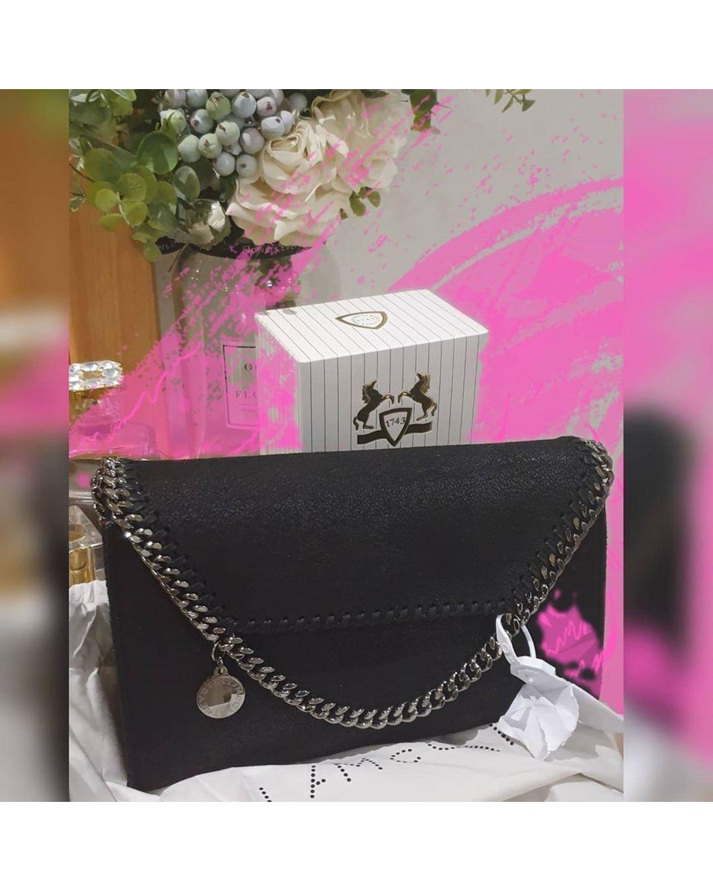 Stella McCartney Black Falabella Mini Shoulder Bag