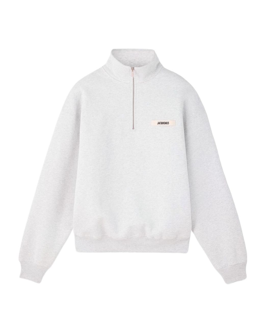Jacquemus White Logo Patch High-Neck Sweatshirt for men