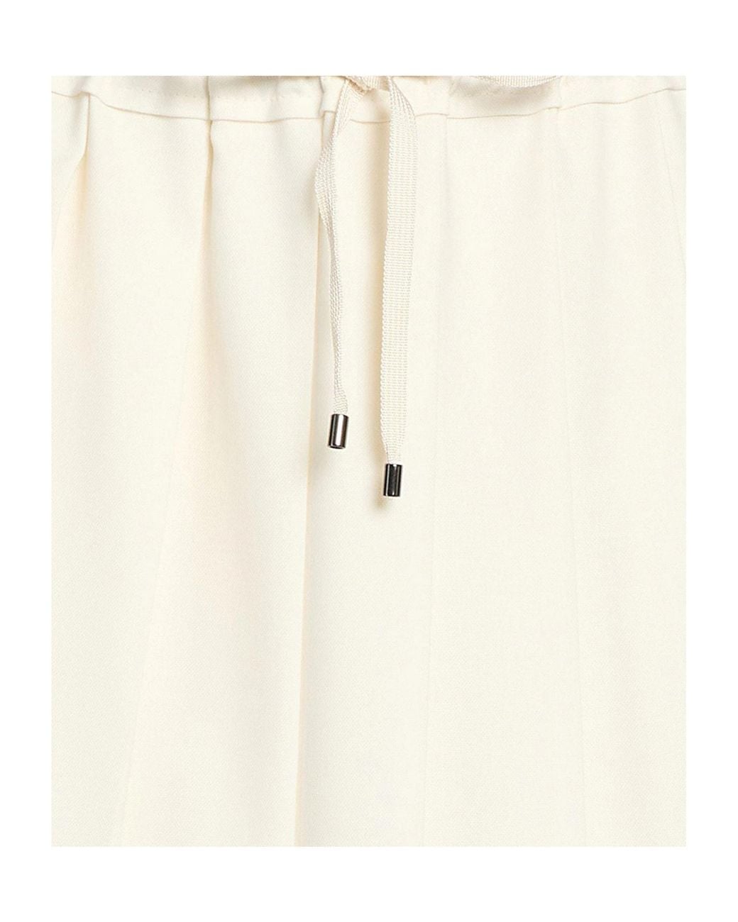 Brunello Cucinelli White Solidcolor Pleated Skirt