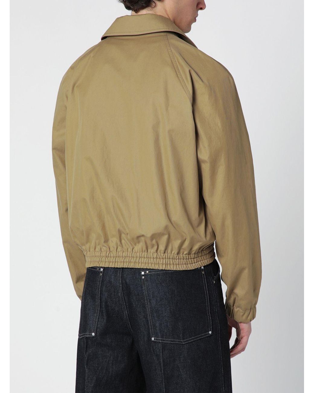 Dries Van Noten Natural Zip-Up Striped Reversible Jacket for men