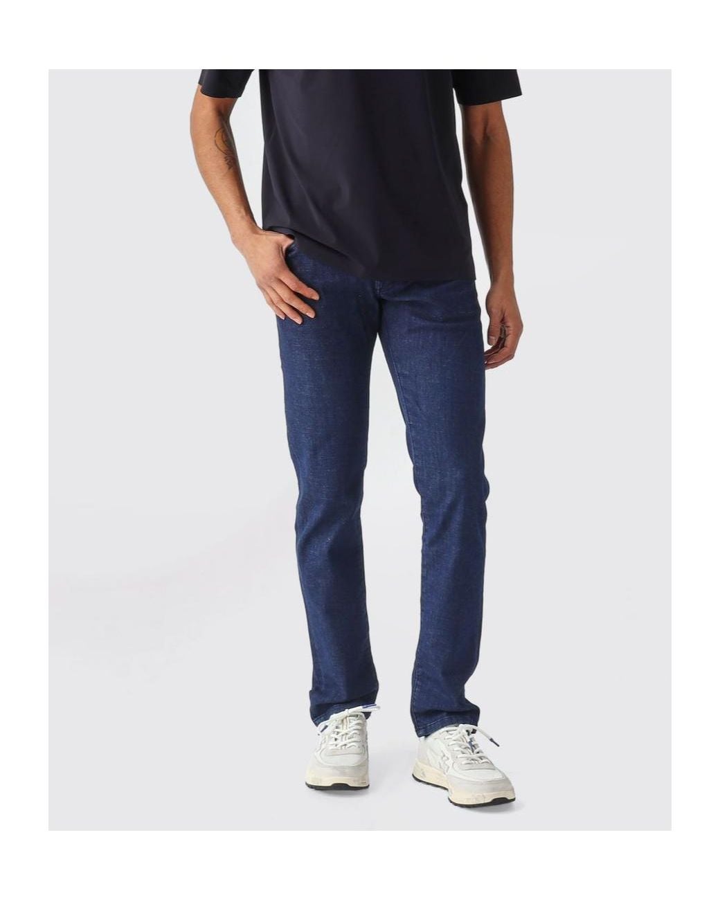 Jacob Cohen Blue Logo Patch Slim-Fit Jeans for men