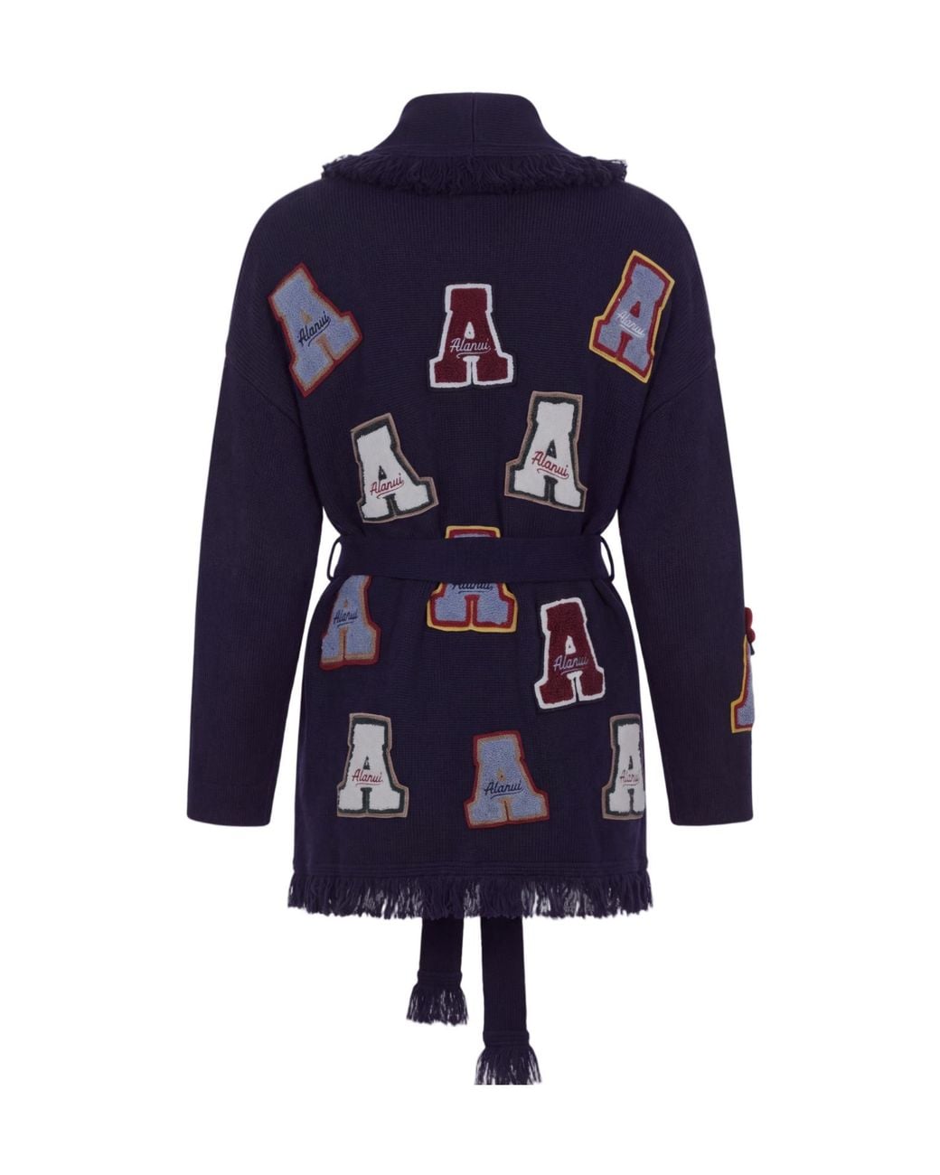 Alanui Blue Long-Sleeve Tie-Front Cardigan