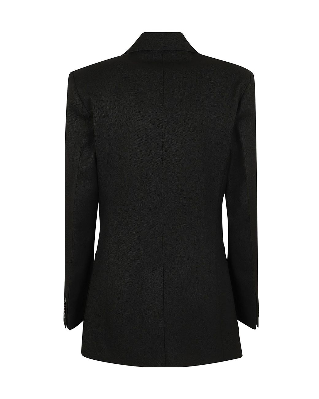 Victoria Beckham Black Straight Hem Gabardine Blazer