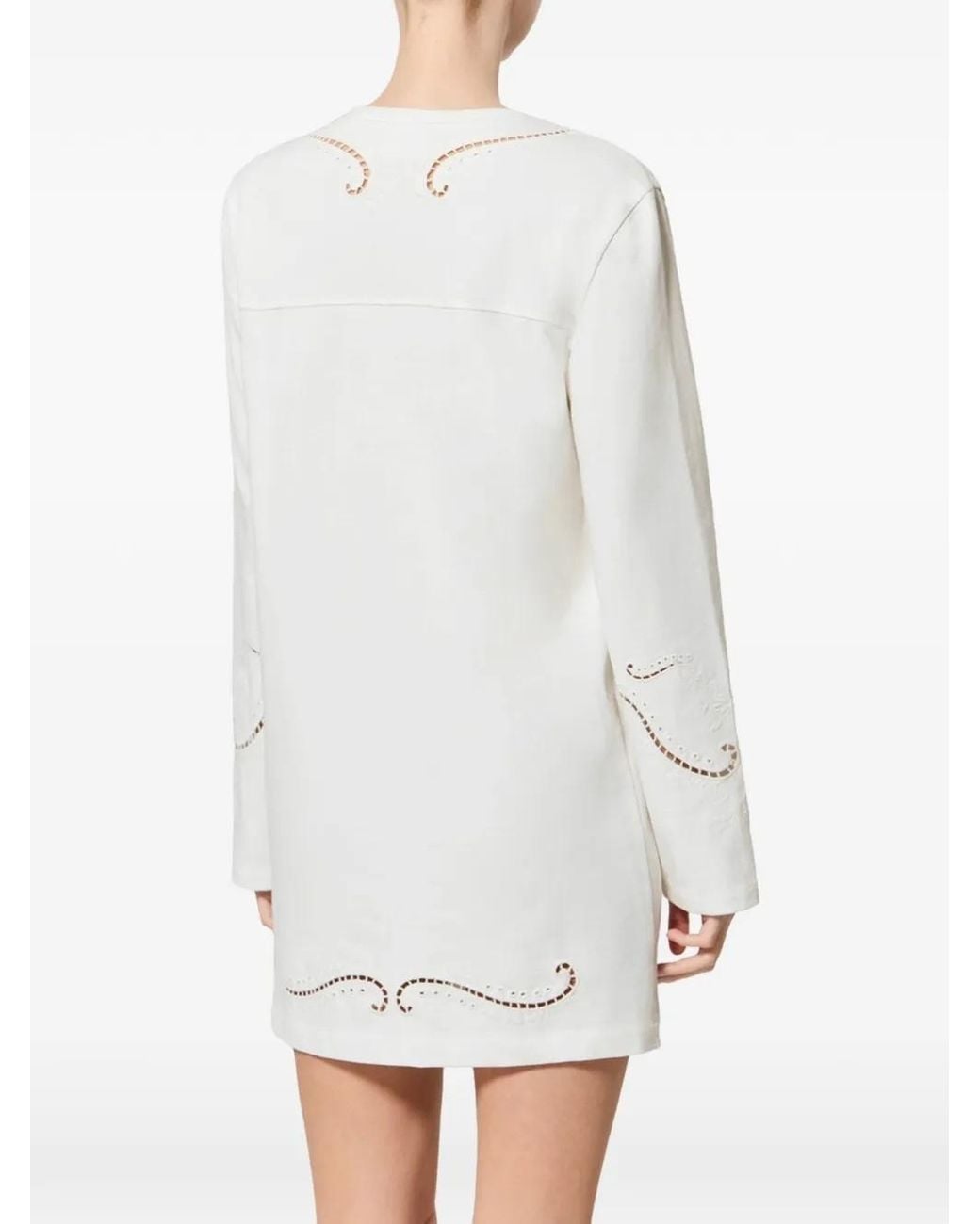 Isabel Marant White Long-Sleeved Dress