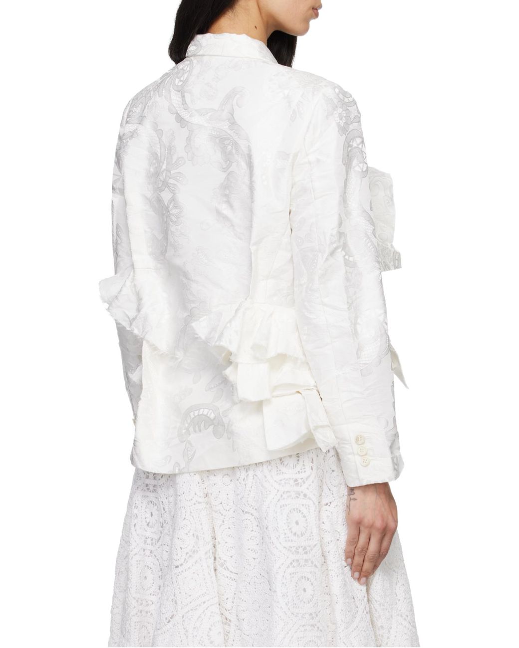 Comme des Garçons White Long-Sleeved Jacket