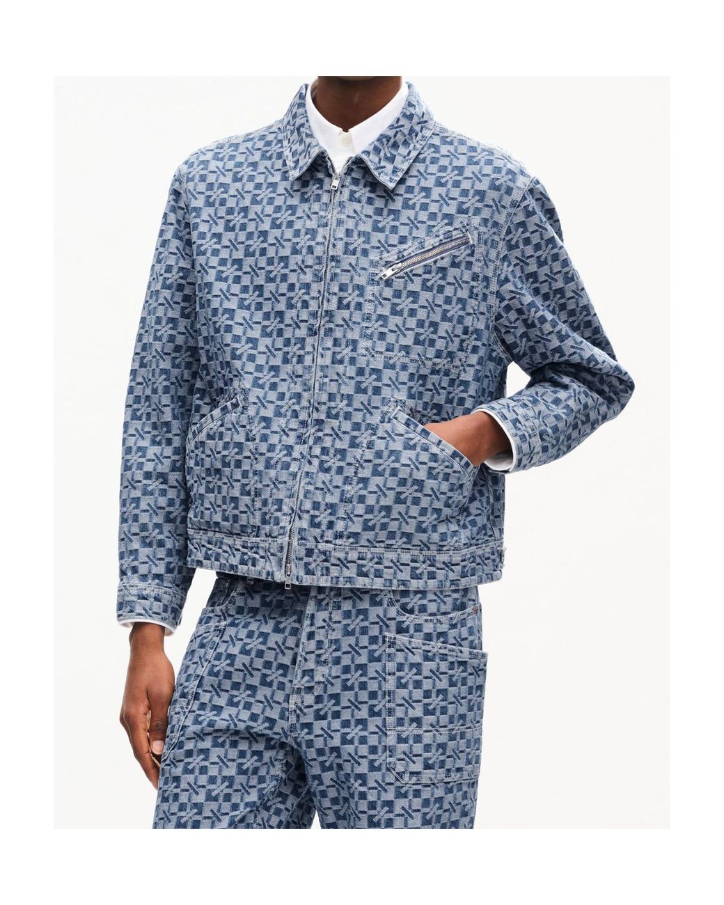 KENZO Blue 'Gram' Utility Jacket for men