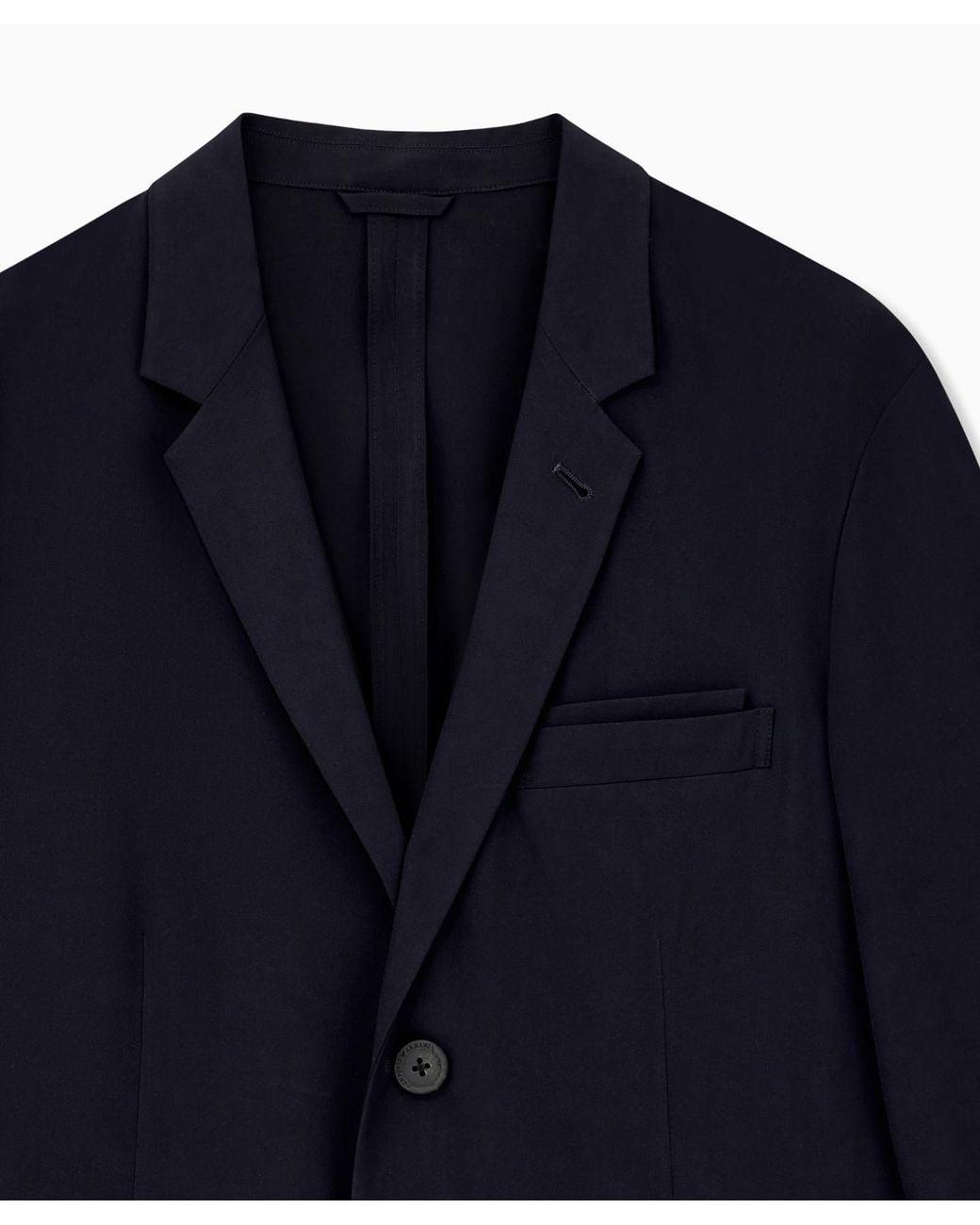 Emporio Armani Blue Single-Breasted Blazer for men