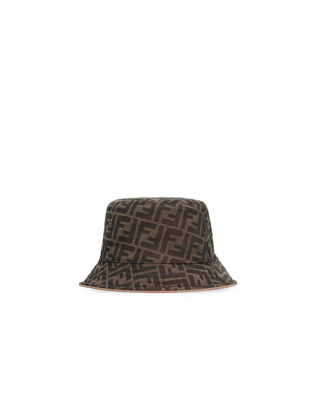 Fendi Brown Ff Jacquard Bucket Hat