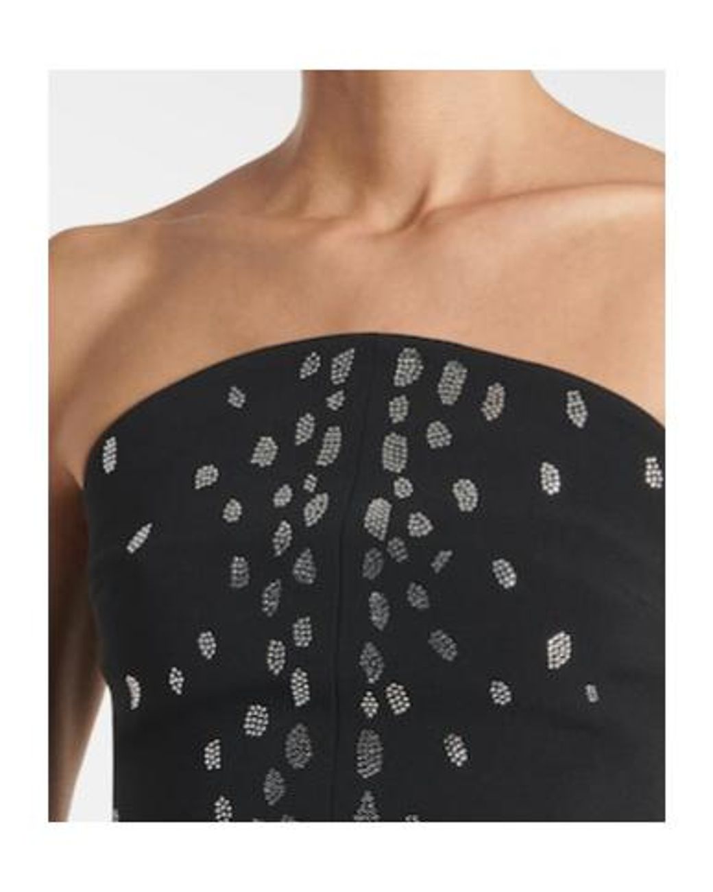 David Koma Black Rhinestone-Embellished Midi Dress