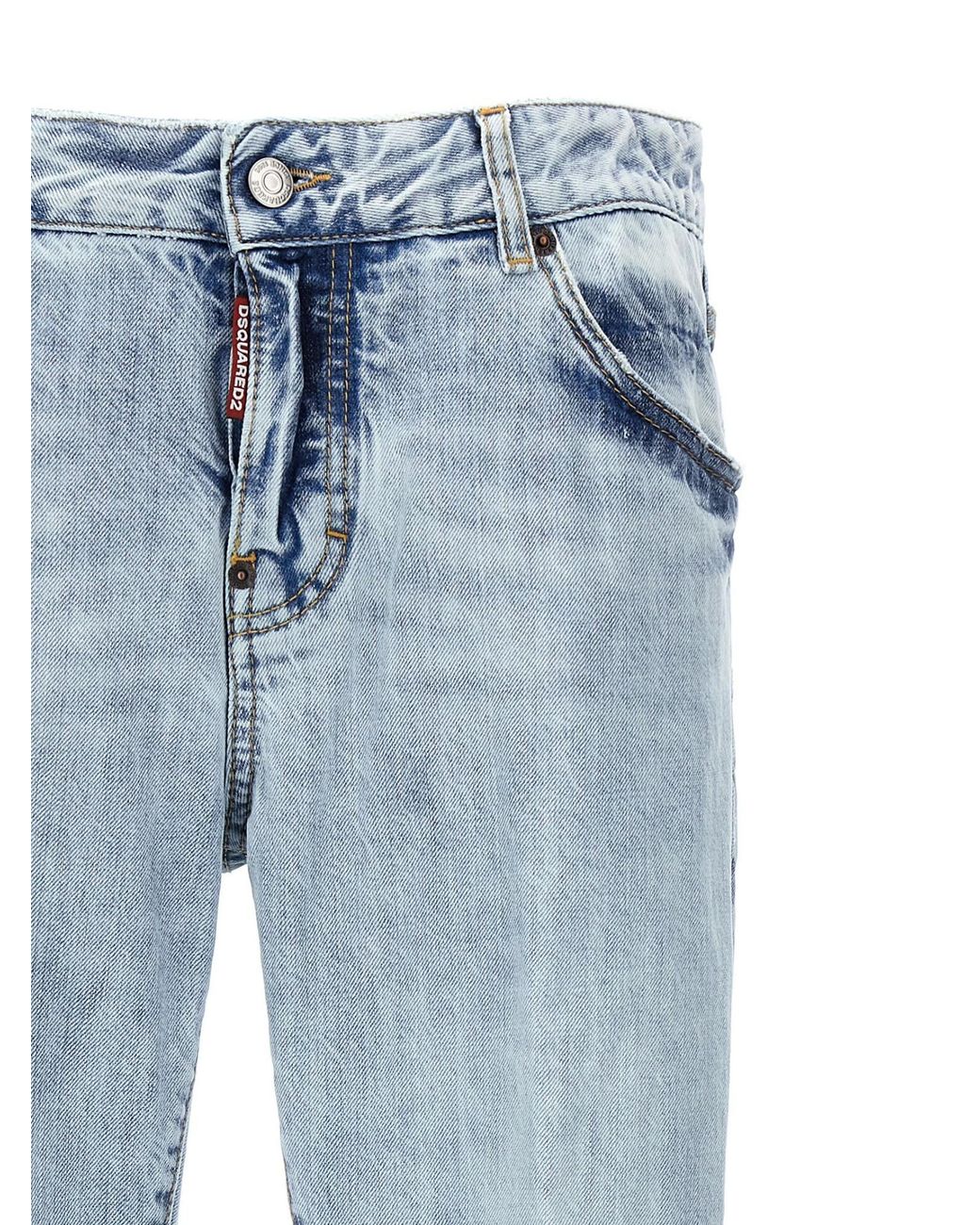 DSquared² Blue Distressed Cropped Jeans