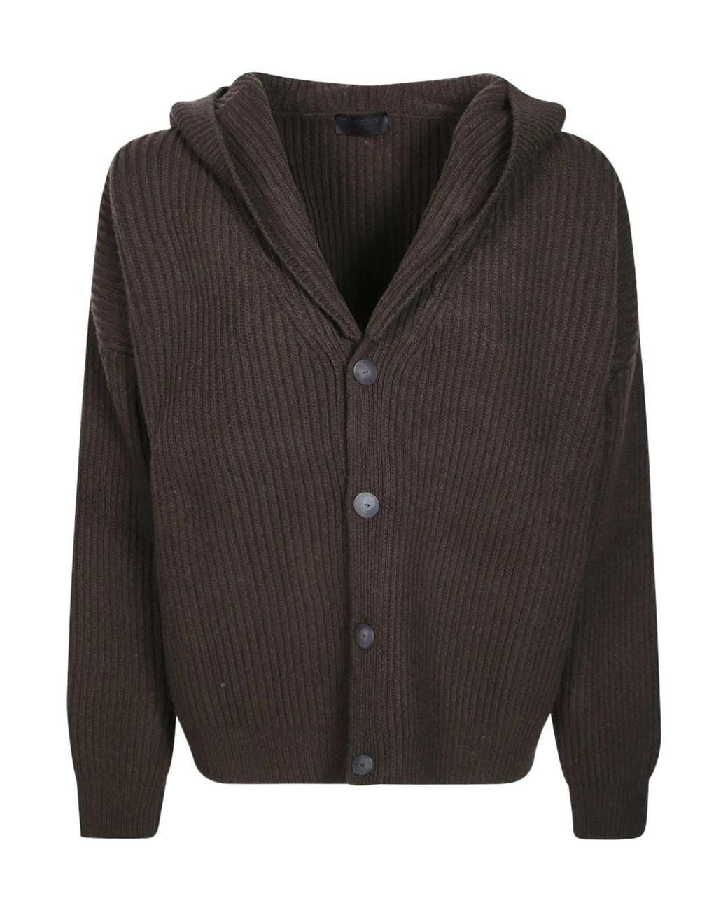 Dondup Black Hooded Knitted Cardigan