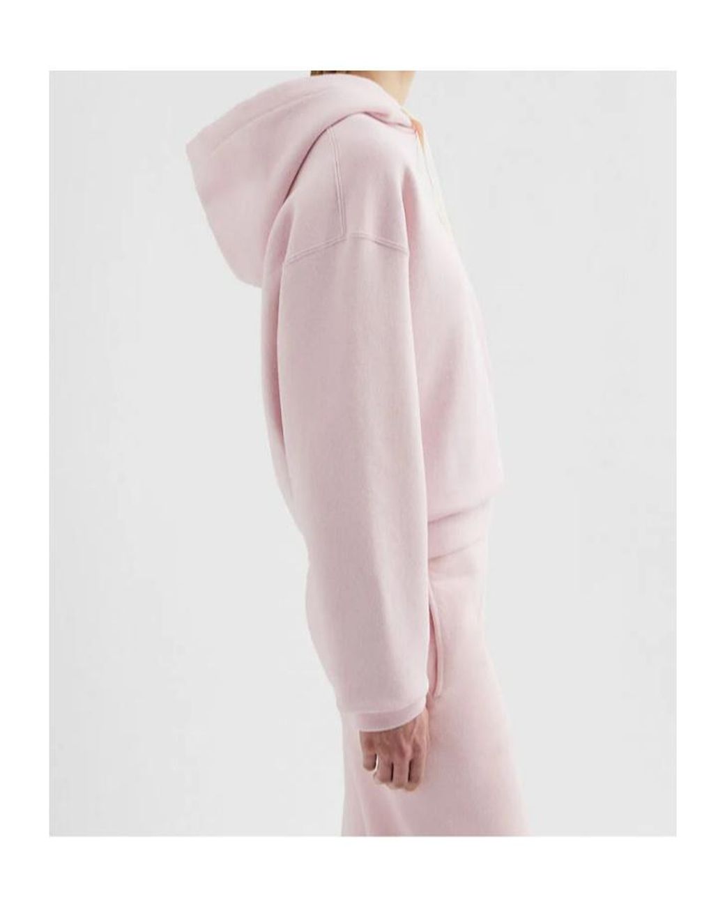 Jil Sander Pink Terry Drawstring Hoodie