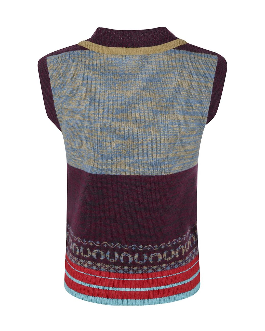 Dries Van Noten Multicolor Fitted Cashmere Top