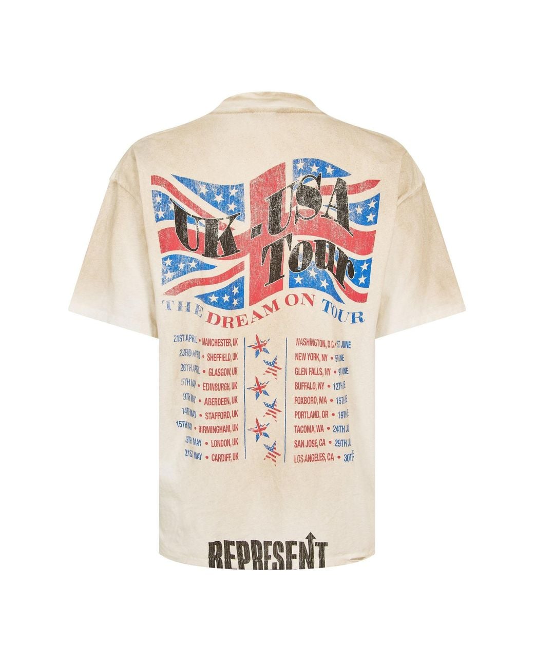 Represent White Oversized Tshirt for men