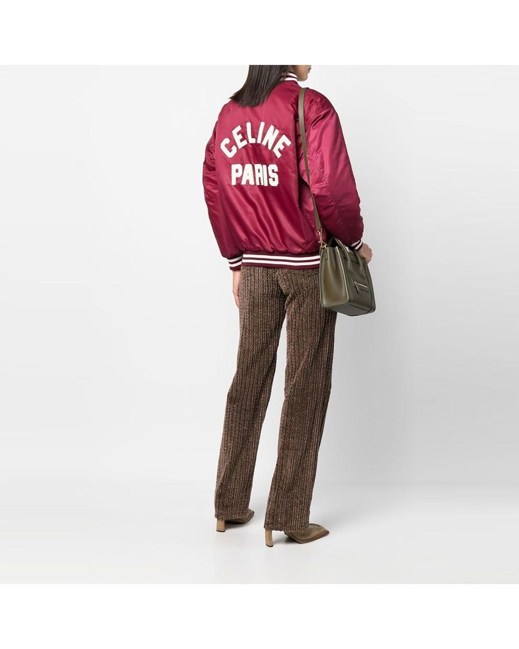 Céline Red Varsity Jacket