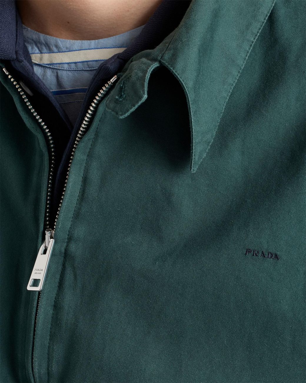 Prada Green Cotton Jacket for men