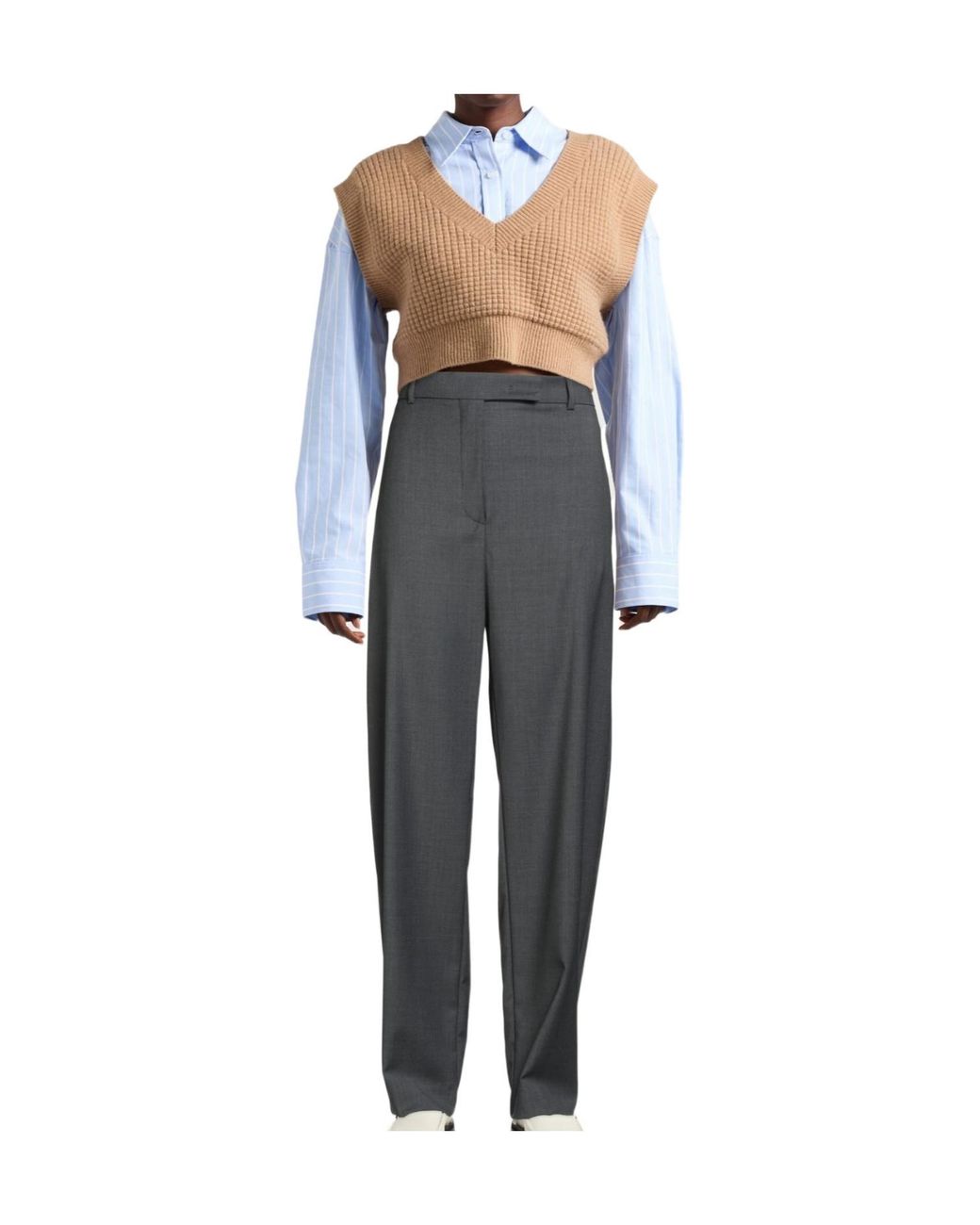 Sportmax Gray Casual Trousers