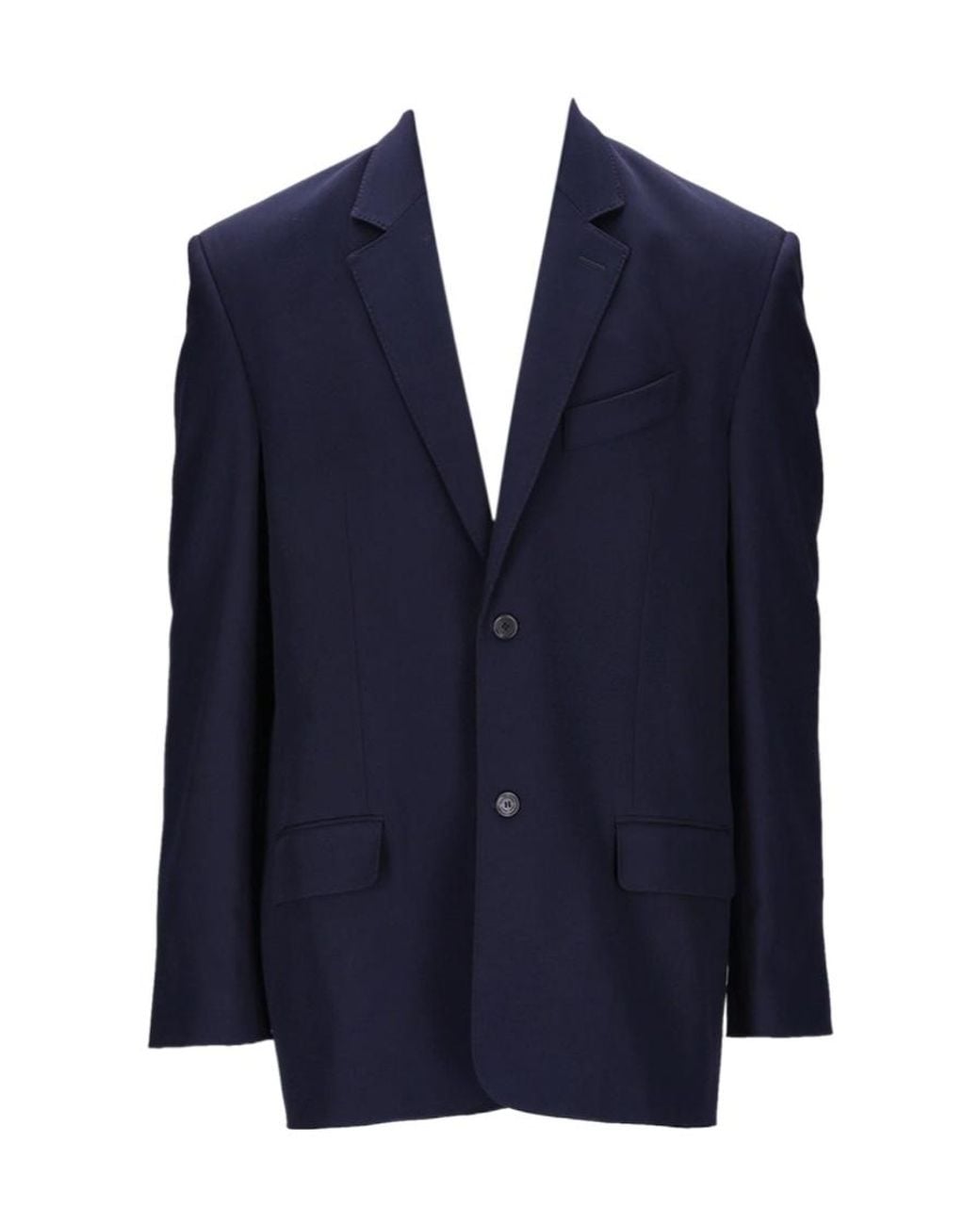 Balenciaga Blue Buttoned Long-Sleeved Blazer for men