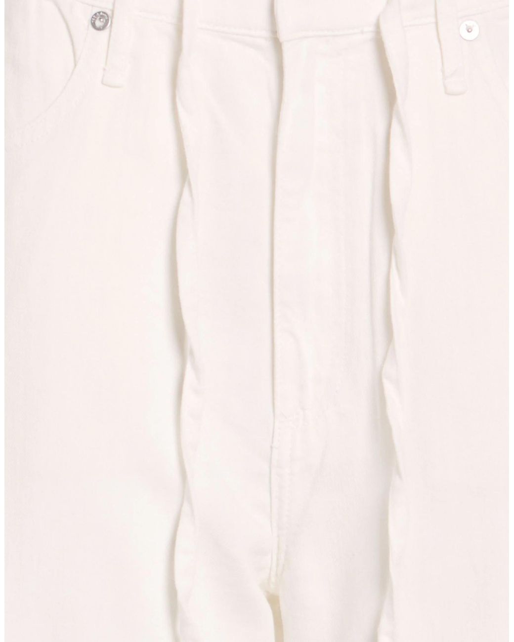 Rag & Bone White Solid Color Straight-Leg Trousers
