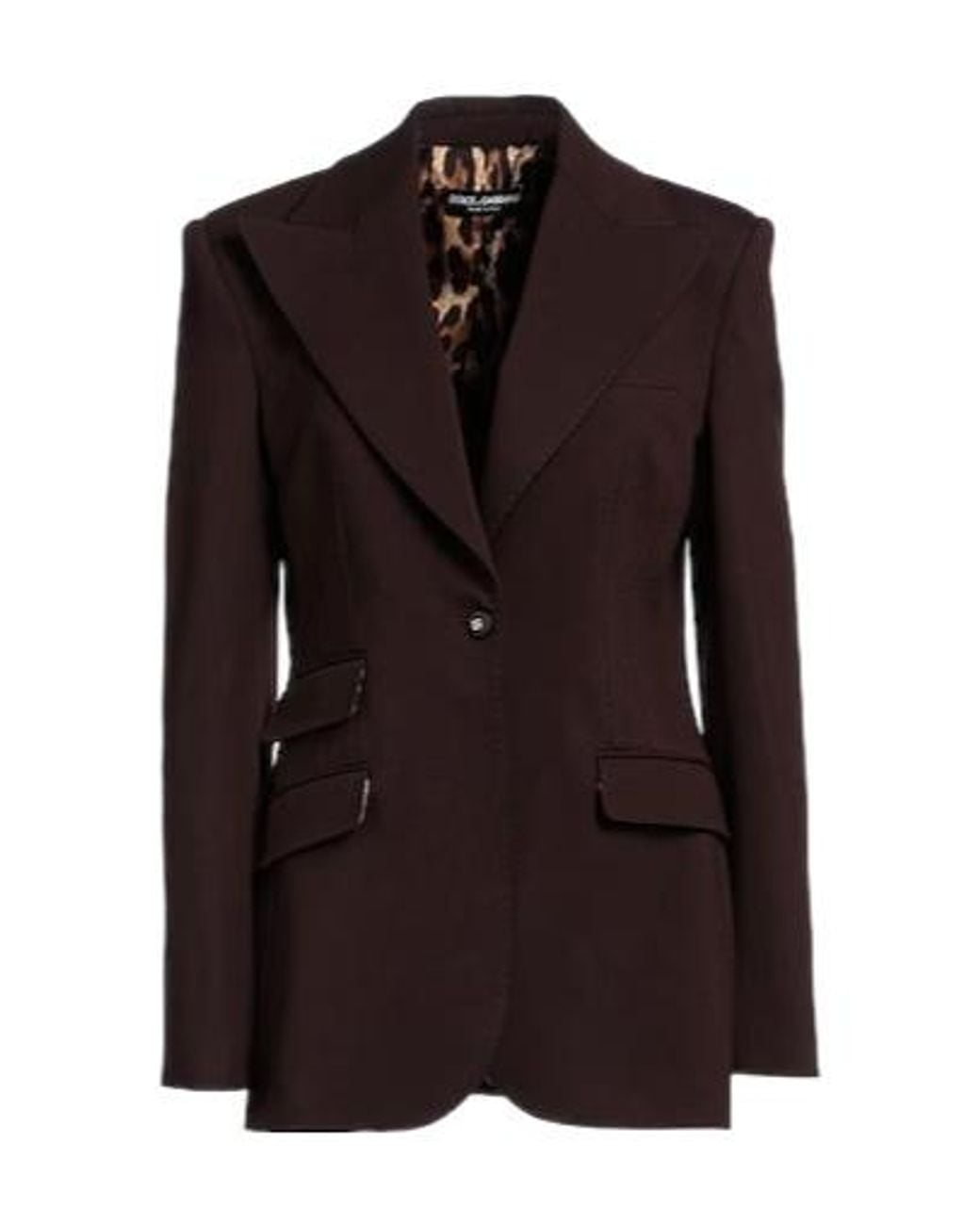Dolce & Gabbana Brown Single-Breasted Blazer