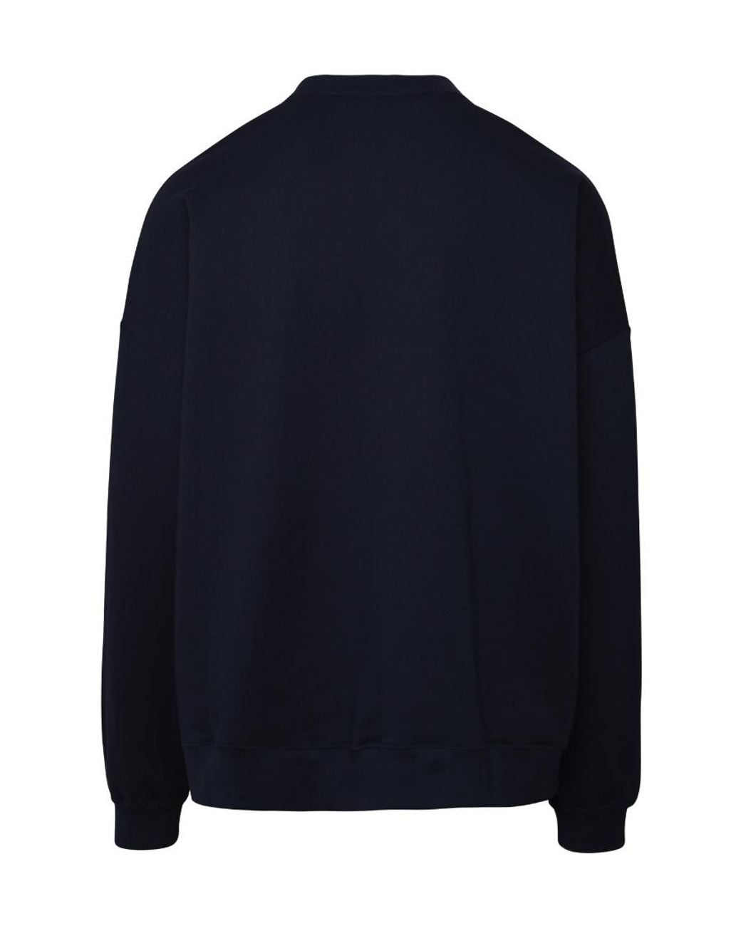 Palm Angels Blue Logo Detailed Crewneck Sweatshirt for men