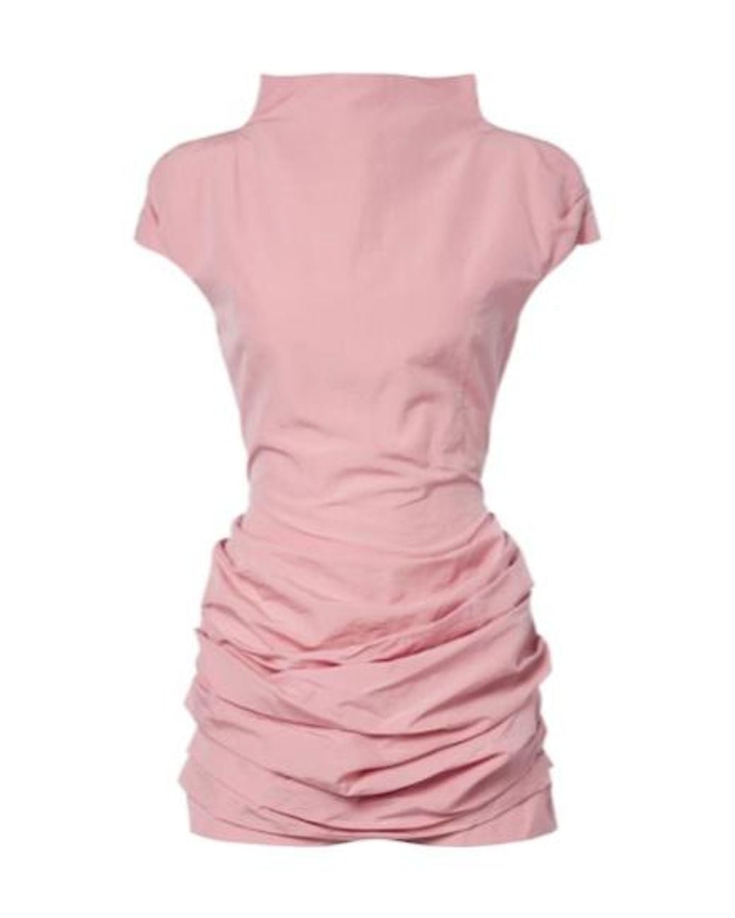 Magda Butrym Pink Draped Cotton And Silk Minidress