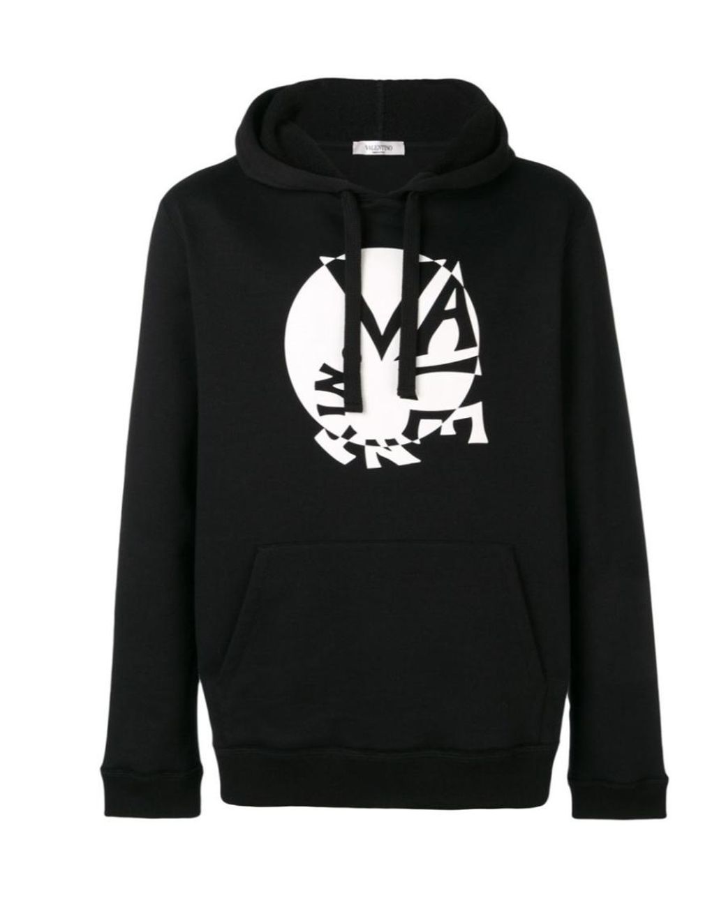 Valentino Black Logo Printed Hooded Sweater for men