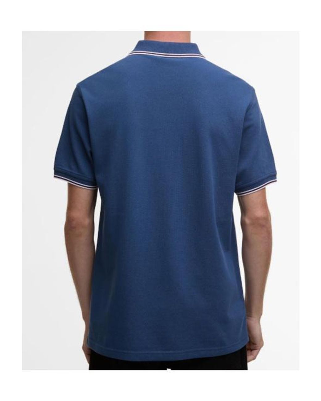 Barbour Blue Short-Sleeved Polo Shirt for men
