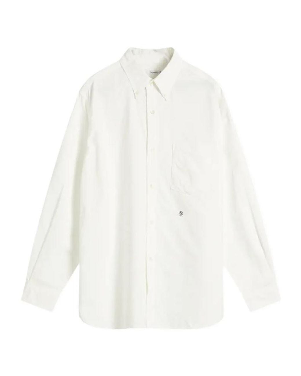 Nanamica White Button-Down Wind Shirt for men