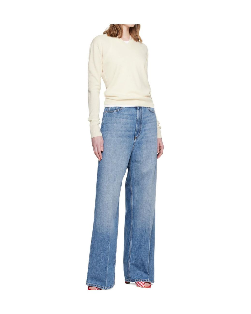 Stella McCartney Blue V-Neck Sweater