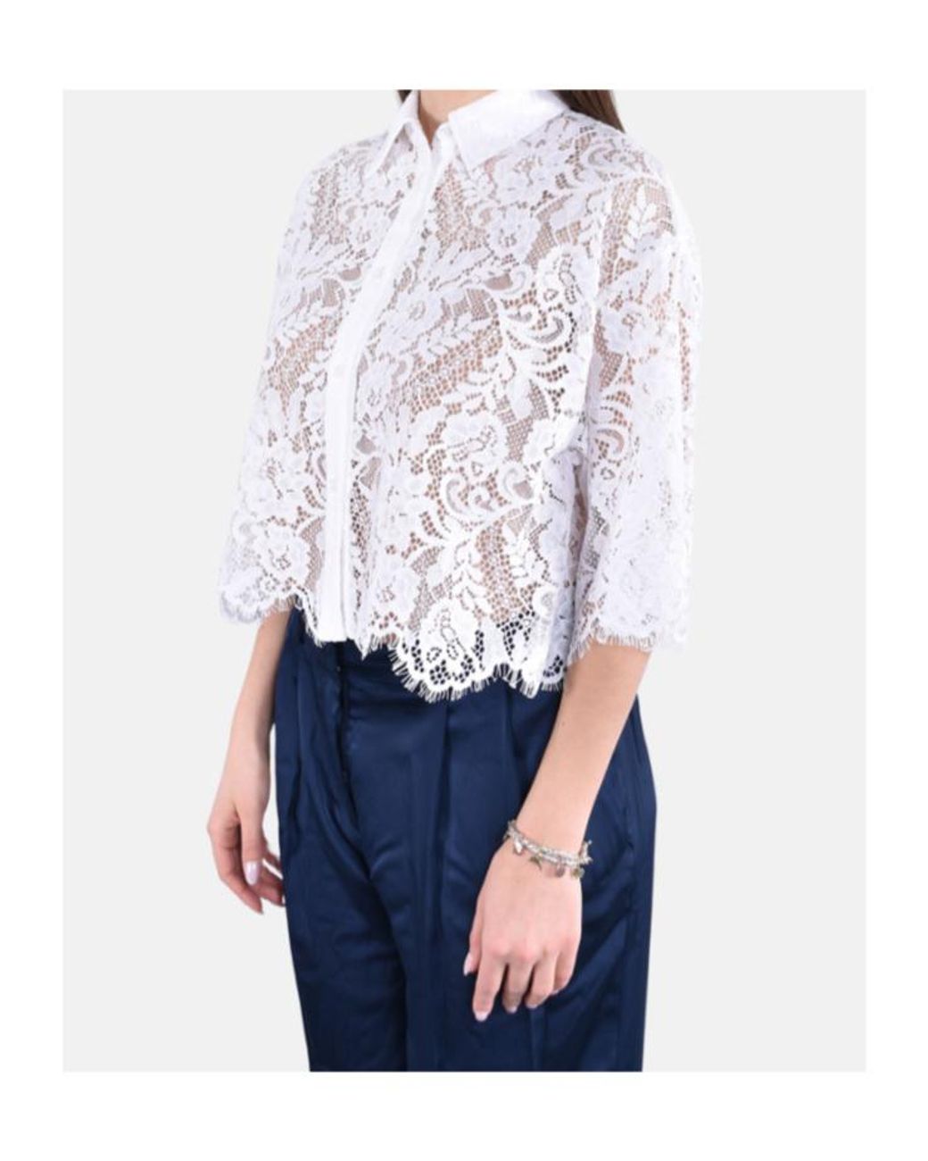 MICHAEL Michael Kors White Lace Shirt