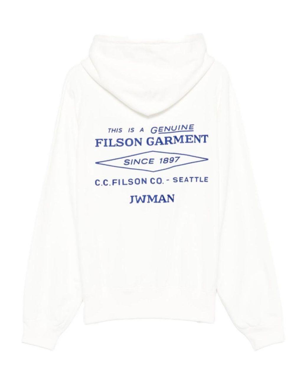 Junya Watanabe White Graphic Print Hooded Sweatshirt for men