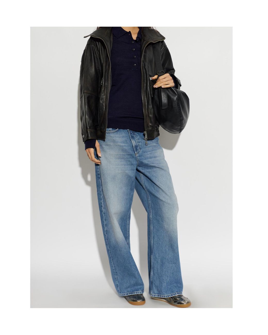 AllSaints Blue Aki Wide-Leg Jeans
