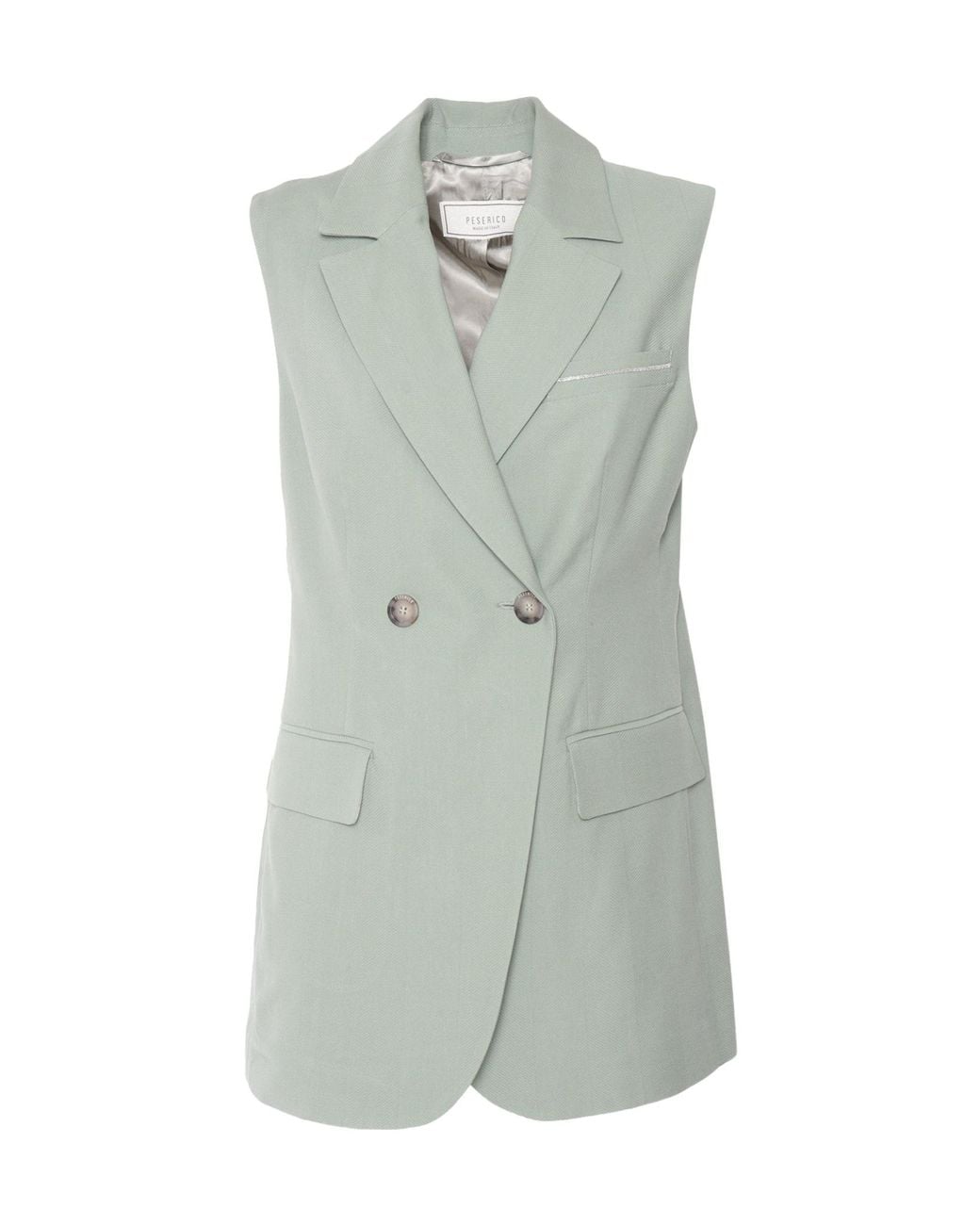 Peserico Gray Double-Breasted Vest