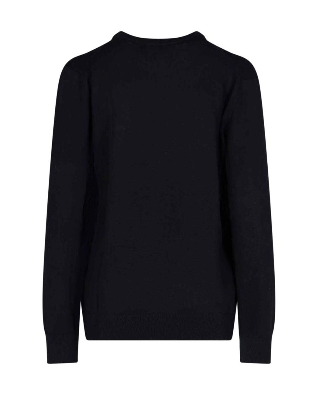 Maison Kitsuné Blue Fox-Patch Crew-Neck Jumper for men