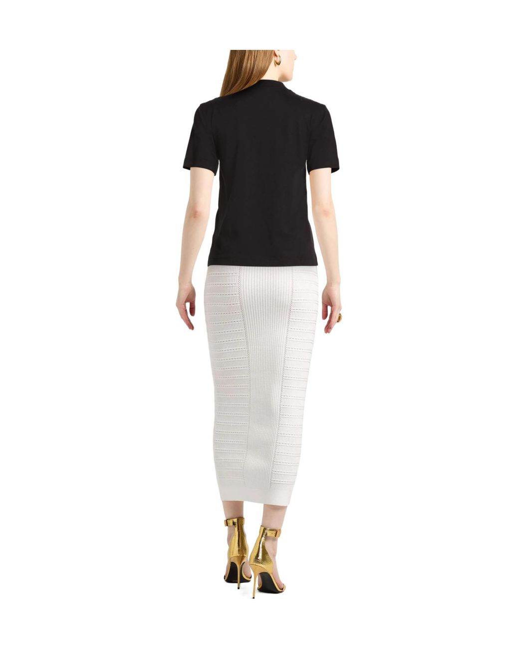 Burberry Black Metallic Short-Sleeved T-Shirt