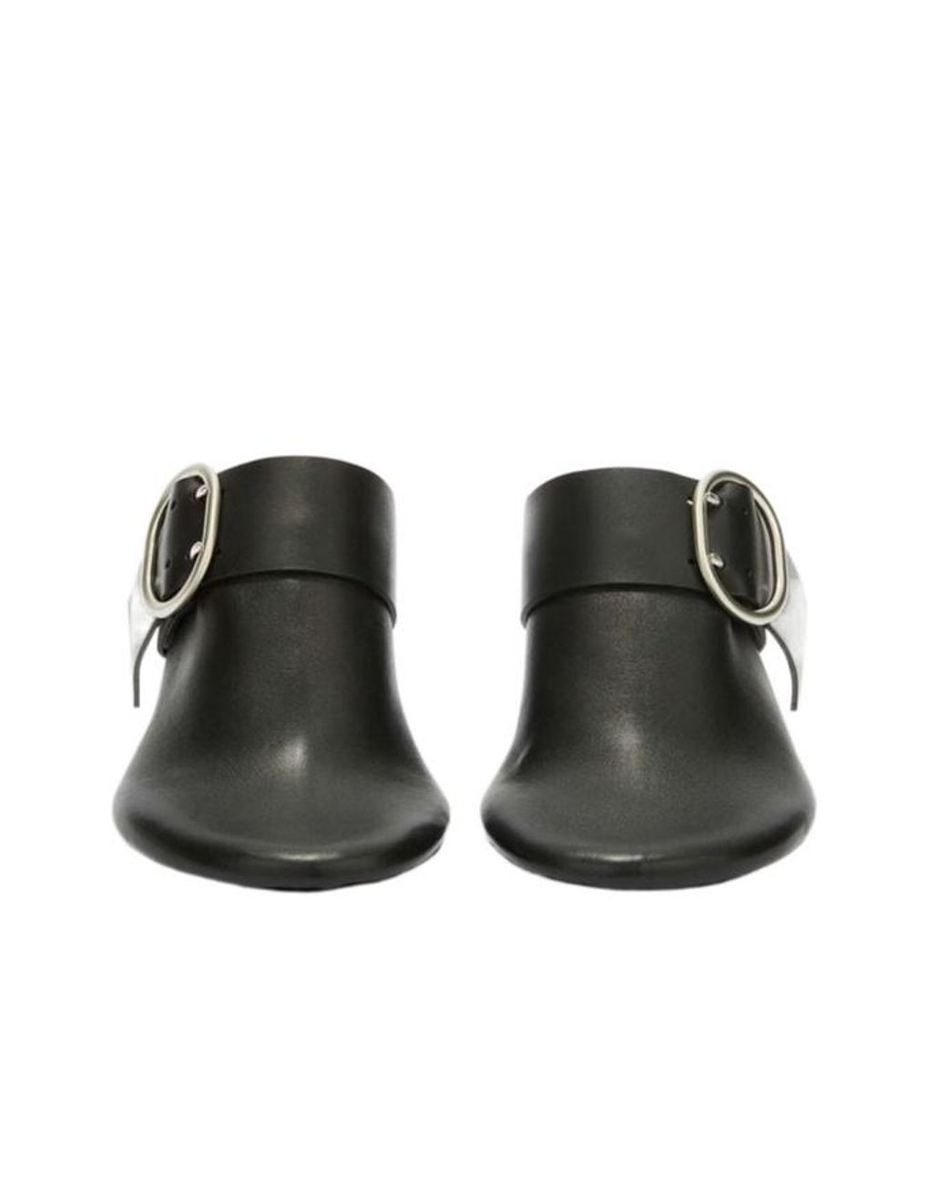 Jil Sander Black Buckled Heeled Mules