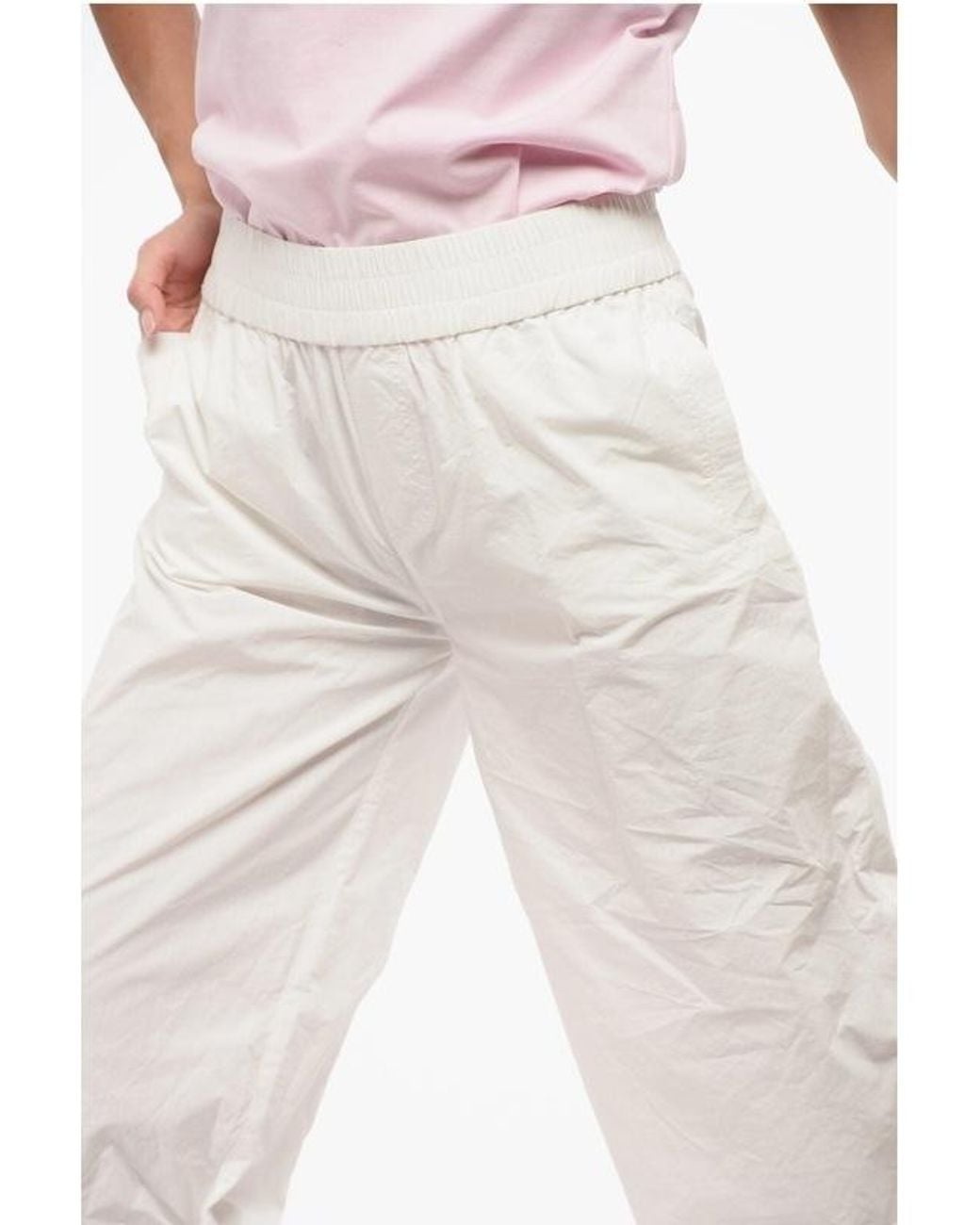 DSquared² White Logo Patch Wide Leg Trousers